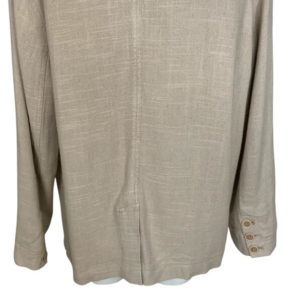 Free People We The Free Beckett Boyfriend Blazer S Cream Linen Blend Relaxed Fit - Picture 10 of 12